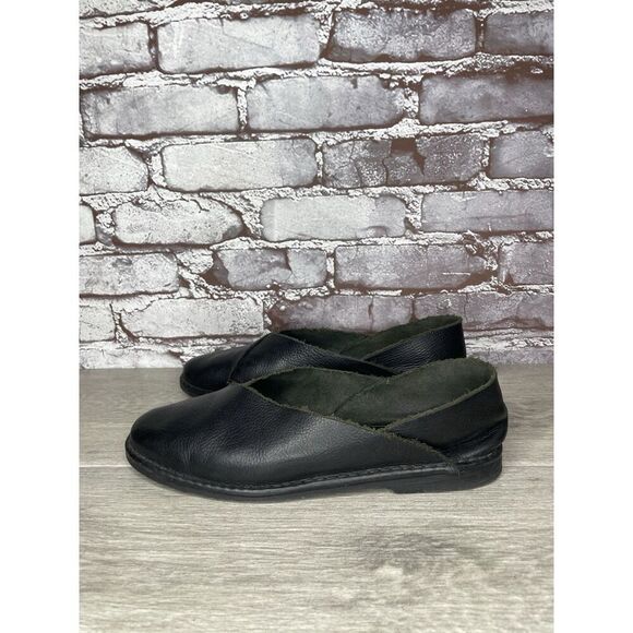 Petrucha Handmade Black Leather Slip On Casual Flats Shoes Women’s 41EU/10.5M US - Picture 16 of 16